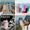 Stainless Steel Tumbler with Steel Straw – Leakproof & Stylish 1200ml