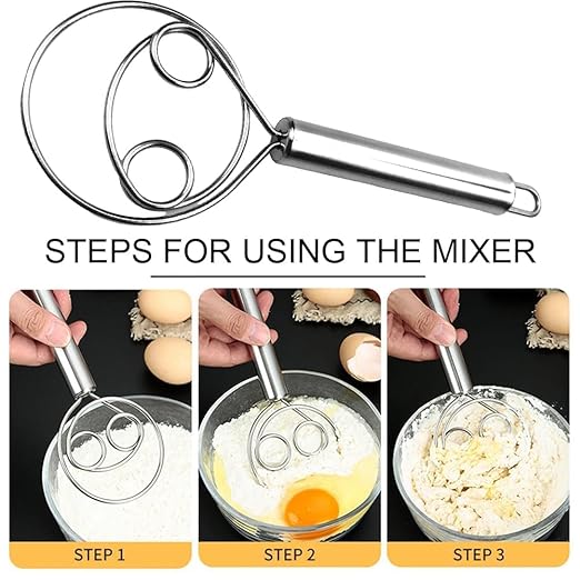 Multi Functional Stainless Steel Dough Mixer & Egg Beater