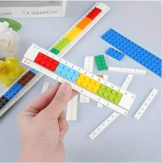 Puzzle Pencil Mate Educational fun with Ruler Scale and Pencil 2 in 1 Combo Stationery set For Kids | DIY Puzzle Ruler with 3 Pencil for Boys & Girls