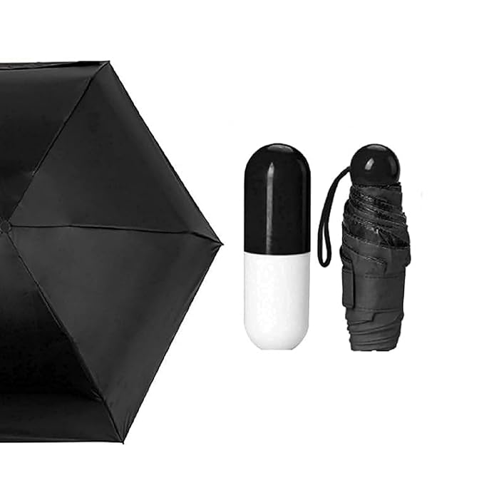 Portable Mini Umbrella for Women Pocket Umbrella for Men Capsule Umbrella for Kids Bottle Umbrella for Sun Protection Sun Umbrella for Women Big Umbrella for Rain (RANDOM COLOR)