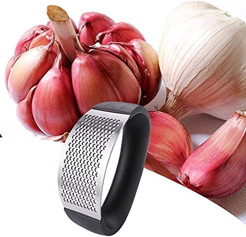Curve Garlic Press Stainless Steel Garlic Crusher with Curve Handle Manual Garlic Mincer Tool Kitchen Tool Garlic Squeezer