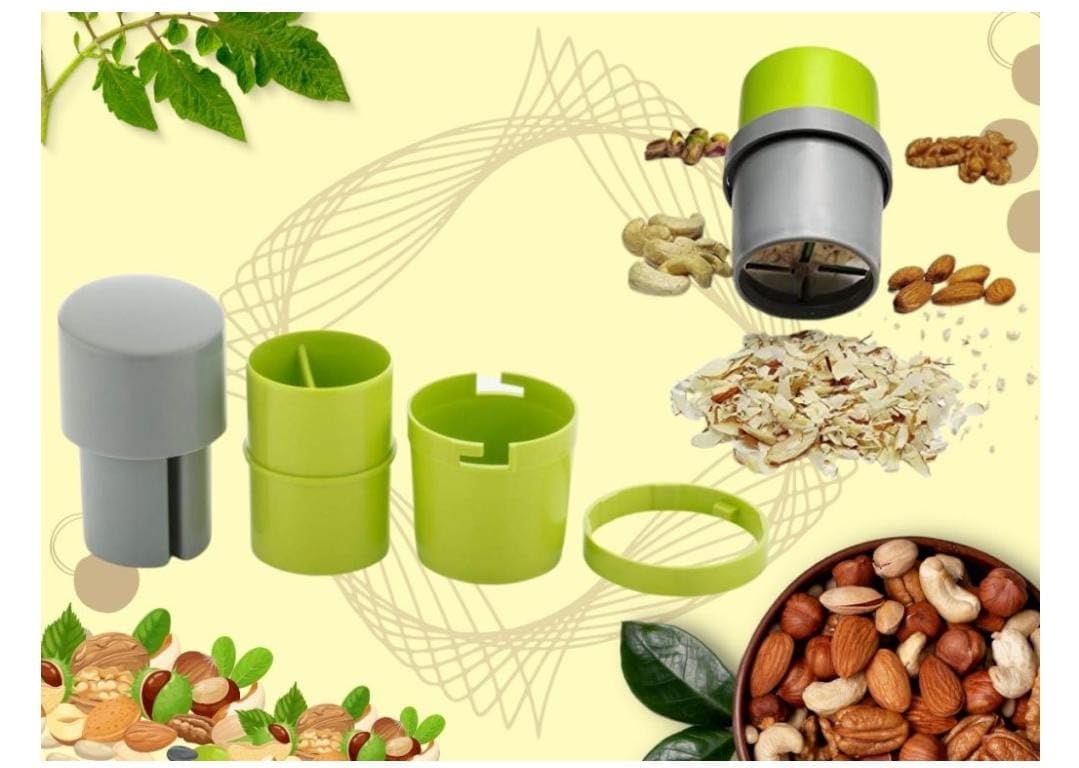 Dry Fruit Cutter, Grinder, Chocolate Cutter, Slicer for Pista, Almonds, Cashews with 3 in 1 Blade - Color May Vary (Pack of 1)