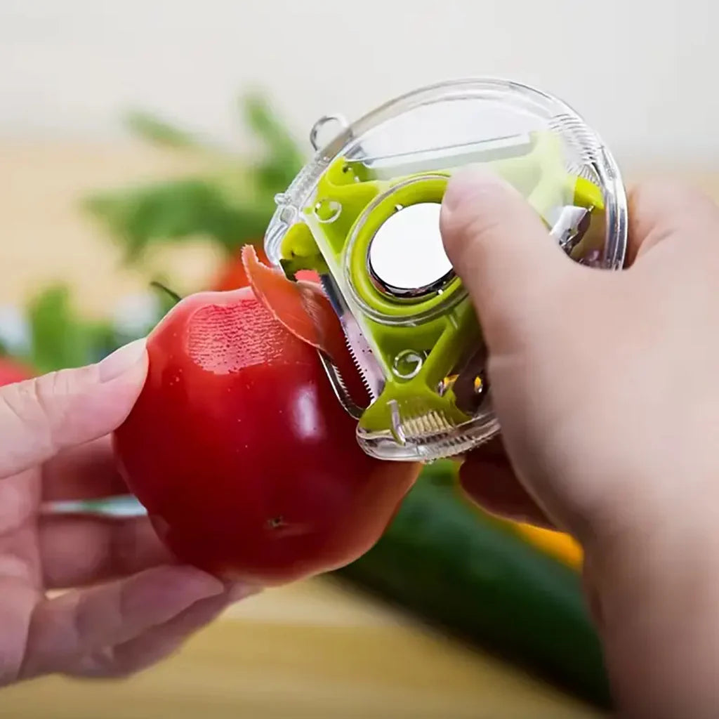 Rotary Hanging Vegetable Peeler & Cutter (3-in-1)