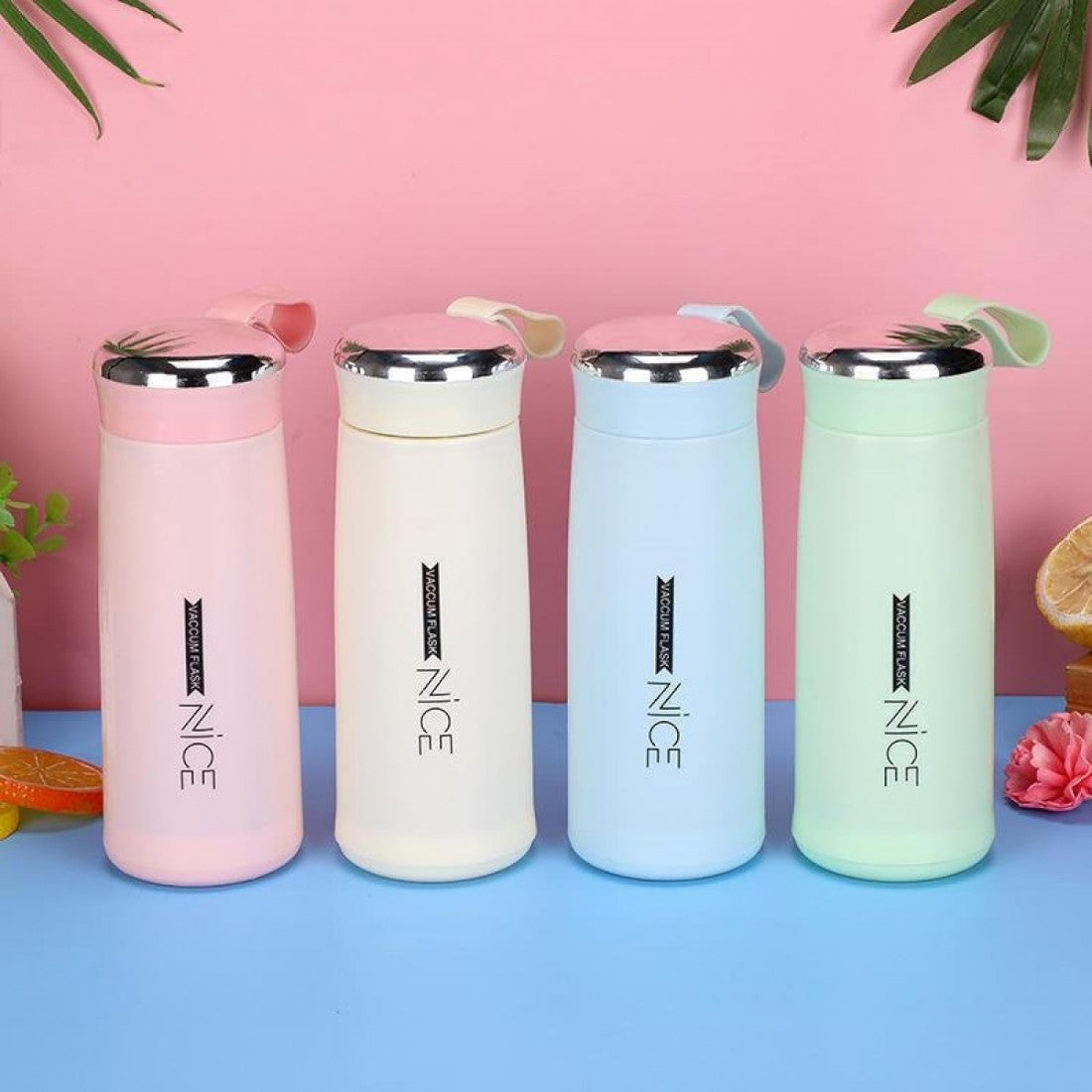 Glass Water Bottle with Plastic Outer Layer Leak Proof and Rust Proof Bounce Cup 500 ml Bottle (RANDOM COLOR)