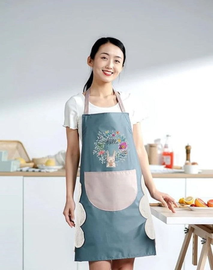 Kitchen Apron With Cooking Print