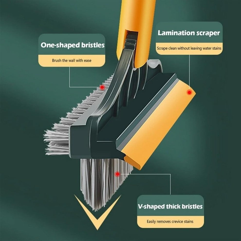 Bathroom Cleaning Brush Wiper 3 in 1