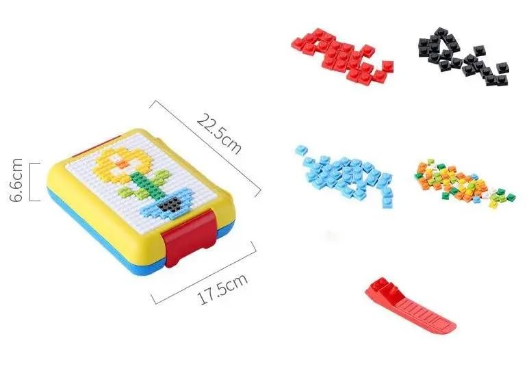 Building Block Lunch Box DIY Your Own Pattern Leak Proof Bento Box 1100ml Capacity 500Pcs Bricks Easy to Open School Lunch Box
