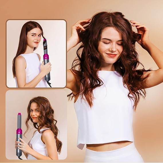 5-in-1 Hair Dryer Brush |Multifunctional Hot Air Styler |Detachable Brush for Drying, Curling & Straightening, All Hair Types with Auto-Curl Function