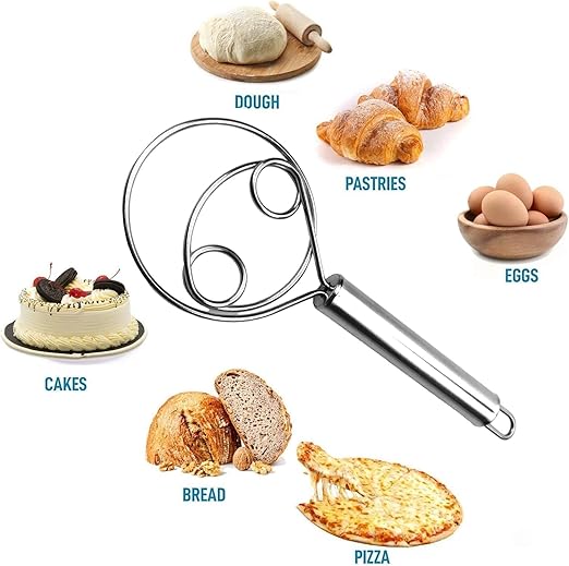 Multi Functional Stainless Steel Dough Mixer &amp; Egg Beater