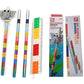 Puzzle Pencil Mate Educational fun with Ruler Scale and Pencil 2 in 1 Combo Stationery set For Kids | DIY Puzzle Ruler with 3 Pencil for Boys & Girls