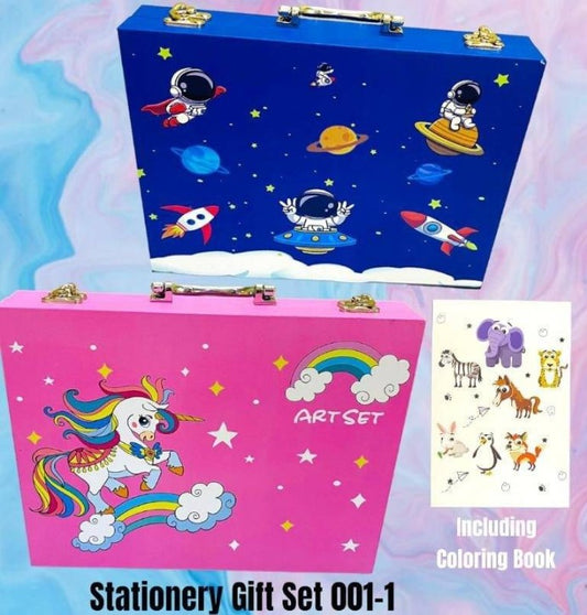 Unicorn Art & Craft Painting Box, Big Coloring Suitcase Multiple 66 Color Kit, Professional Drawing Water Color Pencils, Oil Pastel, Sketches & Acrylic Paint Brush for Girls and Boys