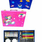 Unicorn Art & Craft Painting Box, Big Coloring Suitcase Multiple 66 Color Kit, Professional Drawing Water Color Pencils, Oil Pastel, Sketches & Acrylic Paint Brush for Girls and Boys