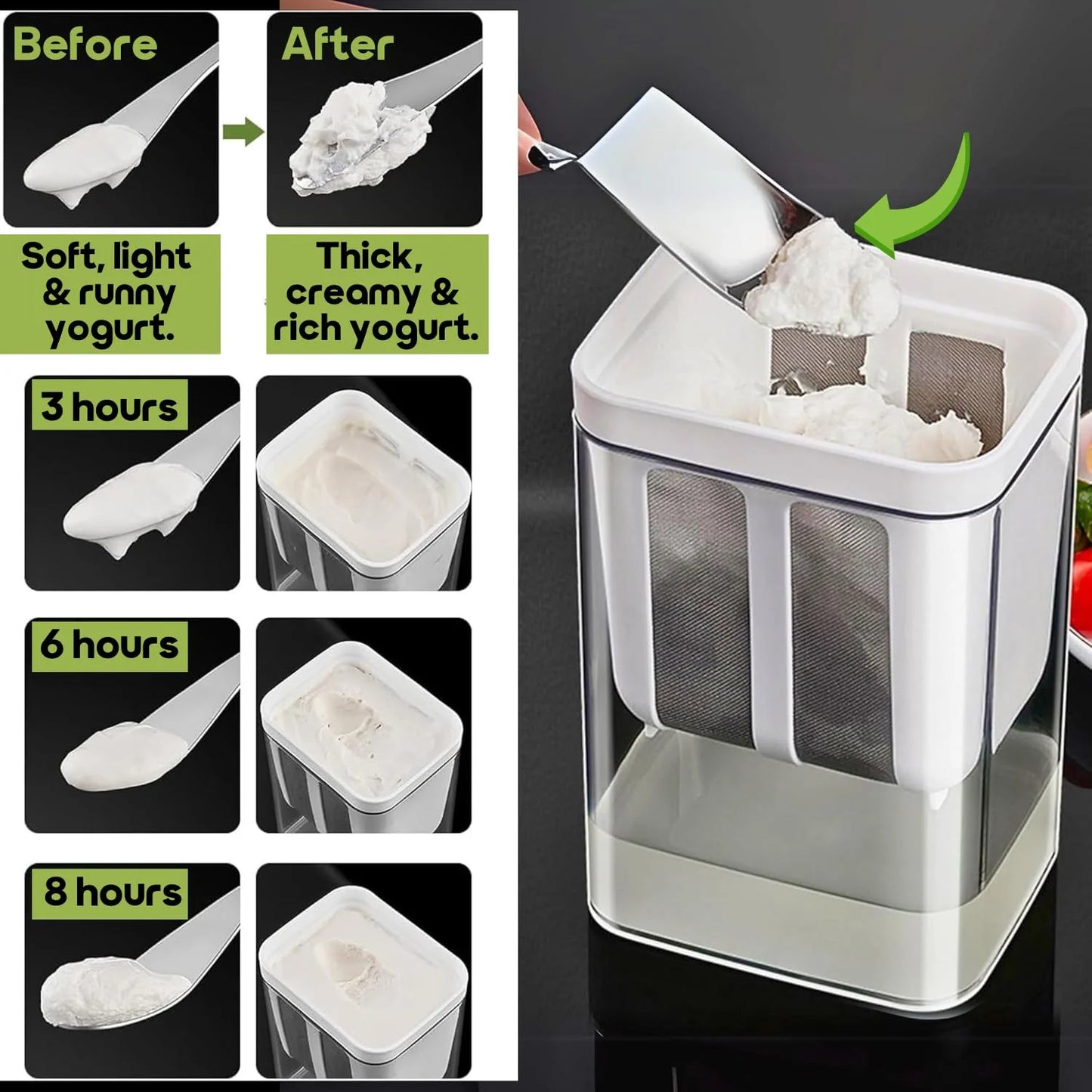 Multifunctional Yogurt Fliter Unbreakable